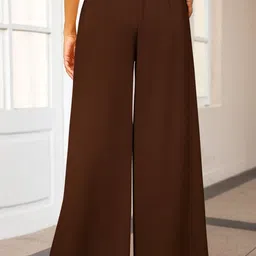 q-rious Women Solid Brown Track Pants image 4