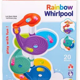 pezyox Rainbow Whirlpool 7 Layer Ball Drop and ROLL Swirling Tower for Baby and Toddler Development of Age 3+ Years Kids Multicolour image 3