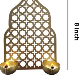 sgsramganj Decorative Hanging Diya for Home Temple | Brass Finish Hanging Deepak for Puja Brass Hanging Diya image 3