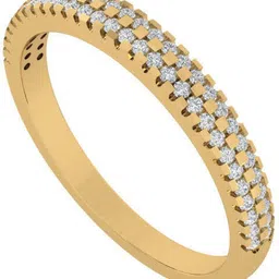 diamtrendz jewels Pure 925 Silver & Diamond Band Sterling Silver Cubic Zirconia Gold Plated Ring-picture-19