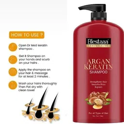 blestaaa essentialss ARGAN KARATIN SHAMPOO FOR A ANTI HAIR FALL CONTROAL AND SHINE HAIR IS WOMEN image 3