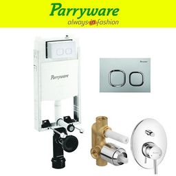 parryware Half Frame Concealed Cistern, with divater body upper part set of 1 pic 308 Dual Flush Tank-picture-37