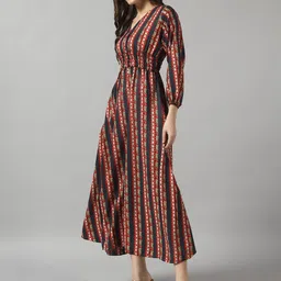 femvy Printed Crepe Stitched Anarkali Gown image 3