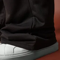 dockstreet Men Solid Black Track Pants image 5