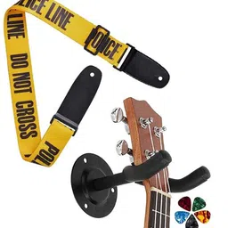 imaginea Adjustable Polyester Guitar Strap with Wall Hanger for Acoustic Guitar Polyester Strap-picture-32
