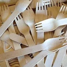 orrish Wooden Fork 140 mm for Home Use Eco Friendly Natural Biodegradable Disposable Wooden Spork Set image 3
