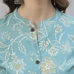 empire style Women Printed Pure Cotton A-line Kurta image 5