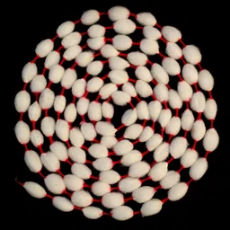 marigold creative houses MARIGOLD CREATIVE HOUSES- Cotton Vastramala or Gejje Vastra or Kapus Vastra with Kumkum (3 mtrs) Cotton Garland image 1