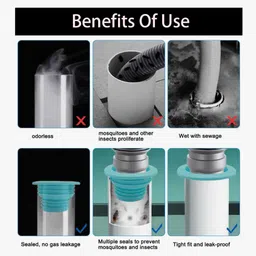 serplex Plastic Drain Odor Stopper 2 Pack Sink Plug image 5