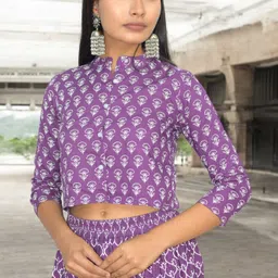 jaipur hand block Printed Stitched Lehenga & Crop Top image 2