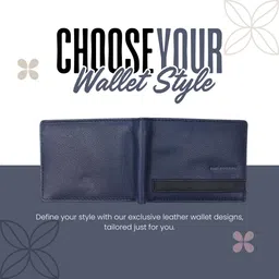 the preppy Men Blue Genuine Leather Wallet image 2