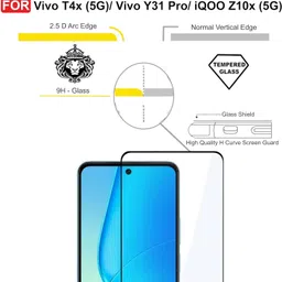 GLAMEECH Front and Back Tempered Glass for vivo T4x 5G, T4x 5G, Vivo Y31 Pro, Iqoo Z10x, Z10x, Vivo Y31 Pro 5G, Y31 Pro, vivo T4x 5G image 3