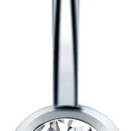 Sorellaz Womens Navel Belly Button Piercing Banana Bell Silver Crystal Ring Metal Beaded Charm-image-1