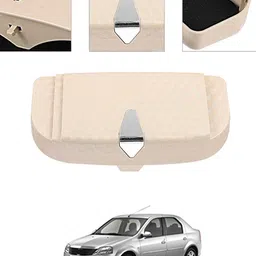 ayw Universal Multiuse Beige New Style Sunglass Holder For Car-179 White Car Sunglass Clip Holder image 1