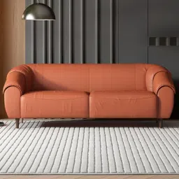 durian Zenith Leather 3 Seater Sofa In Brown Color-picture-10