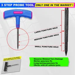 amiciauto Tubeless Tyre Puncture Repair Tools Kit Tubeless Tyre Puncture Repair Kit image 2