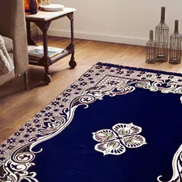 Blue, White Cotton Dhurrie-image-74