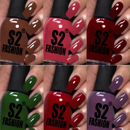 s2fashion New Gloss Gel High Shine Quick Drying Long Lasting Nail Polish Combo Set A345 Multicolor-picture-28