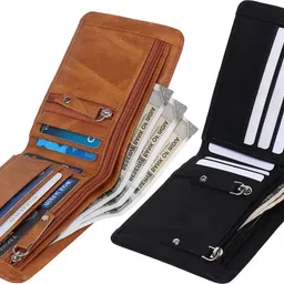 fabacle Men Trendy, Casual Black, Tan Artificial Leather Wallet-picture-18