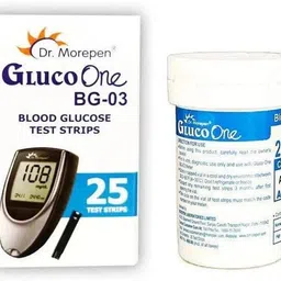 Dr. Morepen BG03 Blood Glucose Test Strips 1X 25 Glucometer Strips image 2
