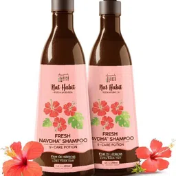 nat habit Hibiscus Shampoo for Women & Men | Sulphate & Paraben Free for Hair Fall Control-picture-16