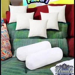 urmila creation 2 Bolester 5 Cushion Microfibre Stripes Bolster Pack of 7-picture-22