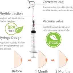 yeluri products 2 PC Nipple Aspirator Corrector Women Nipple Suckers for Flat Nipples Breast Nipple Shield image 5