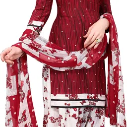 yashika Unstitched Crepe Salwar Suit Material Floral Print image 3