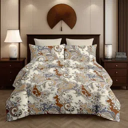 opulauric24 Cotton Blend Double Flat 300 TC Printed Bedsheet-picture-44