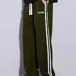 lothric Men Striped Green Track Pants-picture-24