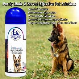 the pet mom Anti-Tick, Lice, Flea Dog Powder for German Shepherd –Coat No Rinse Anti-Itching 100 ml Pet Coat Cleanser image 3