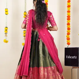 sonu creation Self Design Semi Stitched Lehenga Choli image 2