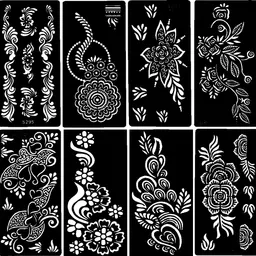 mehendiaura Mehandi AURA Stencil For Female hands bridal, Mehendi Design Sticker Stencil MEHENDI AURA - F80 Herbal, Natural Stencil-picture-14
