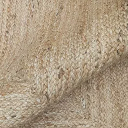 mric Beige Solid Jute 8 ft x 10 ft Hand Woven Carpet image 5