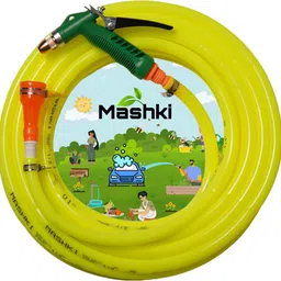 mashki (32.5 Feet) 1/2 Inch (12.5mm) Premium Milky Garden Water With Water Spray Gun For Gardening , Car Wash, Floor Clean, Pet Bath Hose Pipe-picture-27