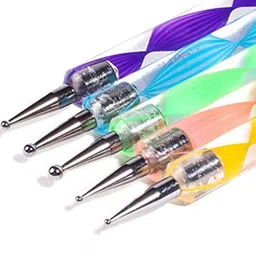 arham Double Ended Stainless Steel Ball Shape Tool Set Also use for Nail Art, Clay , Pottery , Ceramic - 5 Pieces image 2