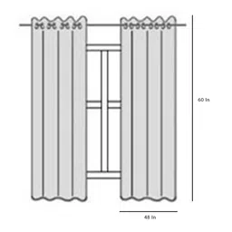 swayam Faux Silk Blackout 5 Feet Eyelet Window Curtains (Set Of 2) image 3