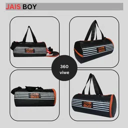 ananya enterprises 10 L Gym Duffel Bag - Polyester Duffel Gym Bag Shoe Compartment - Black image 5