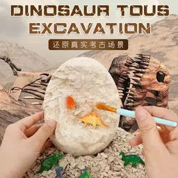 zyamalox Dino Egg Dig Kit Educational Activities for Kids 1 Egg with 6 Surprise Dinosaurs image 2