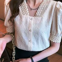 absorbing Casual Regular Sleeves Solid Women White Top-picture-21