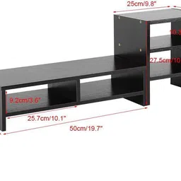 UniAart Monitor Stand Riser Computer Stand Riser with 3 Tier(Brown) Laptop Stand image 4