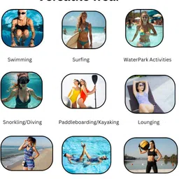 779hub Streachable Swimwear for /Women/Girls/Beachwear/streachable - M Woven Women Swim-dress Blue Swimsuit image 5