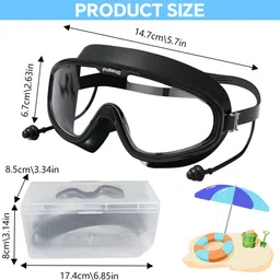 proberos Oversized Swim Goggles for Adults Anti Fog Leakproof Silicone Frame with image 2