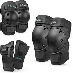 jaspo Impact Protective Gear Set|Knee, Elbow & Wrist Guards with PE Shell,8mm EVA Foam Skating Guard Combo-picture-43