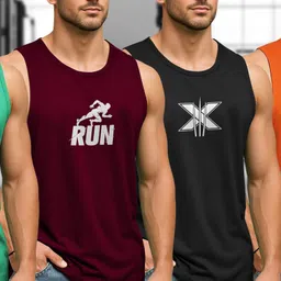 fuzer Pack of 4 Men Vest image 4