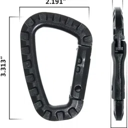linist Tactical Carabiner Keychain - Hard Polymer Carabiners D Rings -6 Pcs -Set Carabiner image 5