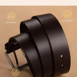 roadster Men Formal, Casual, Evening, Party Brown Genuine Leather Belt image 3