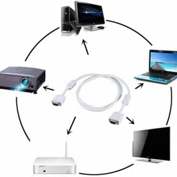 TERABYTE TV-out Cable High Quality VGA 15 Pin Male-Male Cable for LCD LED TFT Moniter-10 MTR image 2