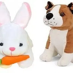 RABBIT & DOG Plush Stuffed Toys For Kids-18cm - 18 cm-image-25