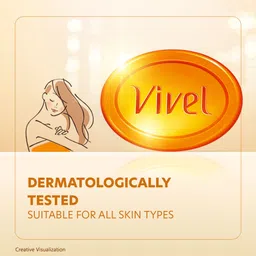 vivel Glycerin Bathing Bar Soap with Pure Almond Oil & Vitamin E image 4